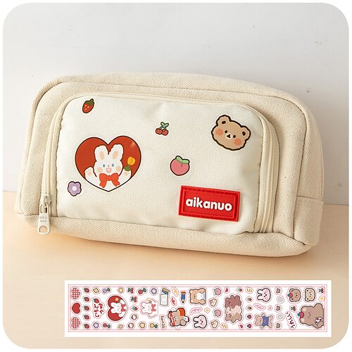 PencilCasePenPouchMarkerBag Cartoon Wear-Resistant Multifunction Canvas for School Office Student
PencilCasePenPouchMarkerBag Cartoon Wear-Resistant Multifunction Canvas for School Office Student