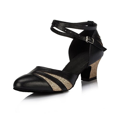 Women's Modern Shoes Performance Ballroom Dance Waltz Heel Glitter Splicing High Heel Closed Toe Cross Strap Adults' Black / Gold Black / Red
Women's Modern Shoes Performance Ballroom Dance Waltz Heel Glitter Splicing High Heel Closed Toe Cross Strap Adults' Black / Gold Black / Red