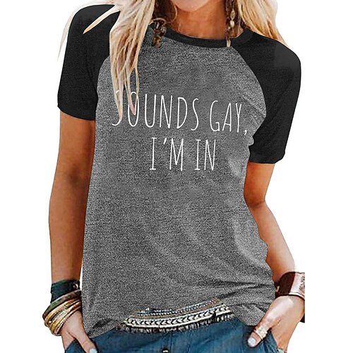 Women's Casual Weekend Painting T shirt Tee Text Short Sleeve Print Round Neck Basic Tops Green Black Blue S
Women's Casual Weekend Painting T shirt Tee Text Short Sleeve Print Round Neck Basic Tops Green Black Blue S