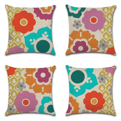 Vintage Flower Double Side Cushion Cover 4PCS Soft Decorative Square Throw Pillow Cover Cushion Case Pillowcase for Sofa Bedroom Superior Quality Machine Washable
Vintage Flower Double Side Cushion Cover 4PCS Soft Decorative Square Throw Pillow Cover Cushion Case Pillowcase for Sofa Bedroom Superior Quality Machine Washable