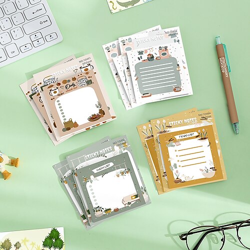 4 pcs Sticky Notes 7.67.6 inch Colorful Paper Lined Cute Self-adhesive Post It Notes for School Office Student
4 pcs Sticky Notes 7.67.6 inch Colorful Paper Lined Cute Self-adhesive Post It Notes for School Office Student