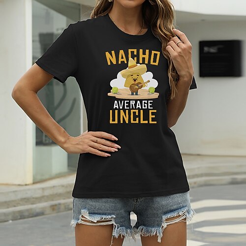 Women's T shirt Cartoon Graphic Letter Print Round Neck Basic Tops Green Blue White
Women's T shirt Cartoon Graphic Letter Print Round Neck Basic Tops Green Blue White