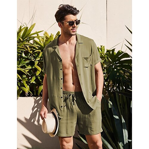 Men's Shirt Solid Color Turndown Street Casual Button-Down Long Sleeve Tops Casual Fashion Breathable Comfortable Army Green
Men's Shirt Solid Color Turndown Street Casual Button-Down Long Sleeve Tops Casual Fashion Breathable Comfortable Army Green