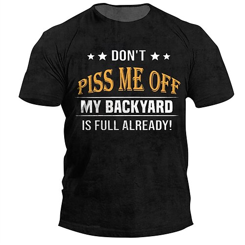 Men's T shirt 3D Print Graphic Letter Crew Neck Casual Daily Print Short Sleeve Tops Fashion Vintage Designer Big and Tall Black Blue
Men's T shirt 3D Print Graphic Letter Crew Neck Casual Daily Print Short Sleeve Tops Fashion Vintage Designer Big and Tall Black Blue