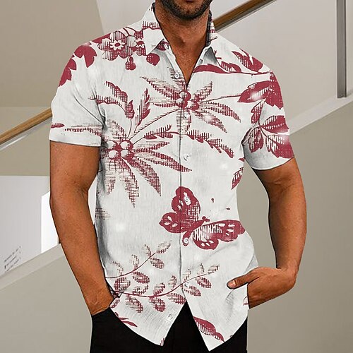 Men's Shirt Print Coconut Tree Turndown Street Casual Button-Down Print Short Sleeve Tops Casual Fashion Designer Breathable Red
Men's Shirt Print Coconut Tree Turndown Street Casual Button-Down Print Short Sleeve Tops Casual Fashion Designer Breathable Red