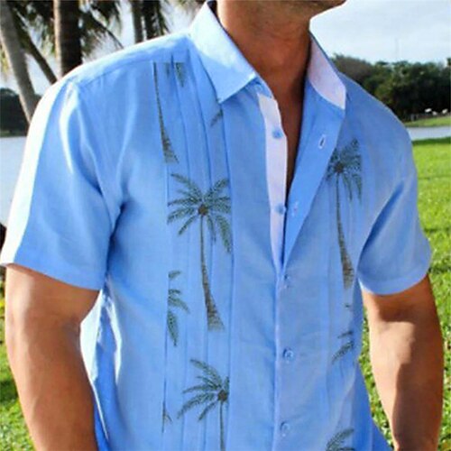 Men's Shirt Tree Turndown Street Casual Button-Down Short Sleeve Tops Casual Fashion Breathable Comfortable Blue
Men's Shirt Tree Turndown Street Casual Button-Down Short Sleeve Tops Casual Fashion Breathable Comfortable Blue