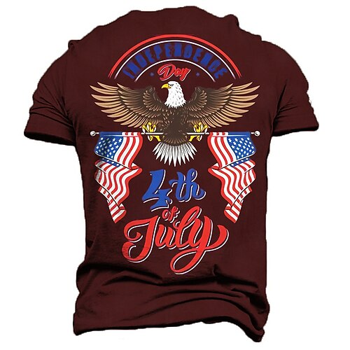 Men's Unisex T shirt Tee 3D Print Graphic Prints Eagle Crew Neck Street Daily Print Short Sleeve Tops Casual Vintage Designer Big and Tall Black Red
Men's Unisex T shirt Tee 3D Print Graphic Prints Eagle Crew Neck Street Daily Print Short Sleeve Tops Casual Vintage Designer Big and Tall Black Red