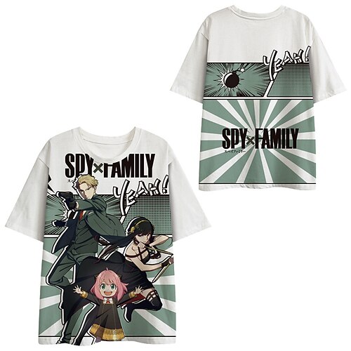 Inspired by SPY×FAMILY Loid Forger Yor Forger Anya Forger T-shirt Cartoon 100% Polyester Anime Harajuku Graphic Kawaii T-shirt For Men's / Women's / Couple's
Inspired by SPY×FAMILY Loid Forger Yor Forger Anya Forger T-shirt Cartoon 100% Polyester Anime Harajuku Graphic Kawaii T-shirt For Men's / Women's / Couple's