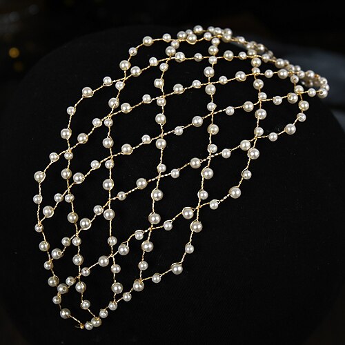 

Headbands Hair Accessory Imitation Pearl Copper wire Wedding Party / Evening Wedding With Faux Pearl Headpiece Headwear