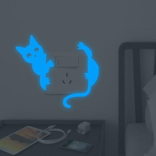 Light Switch Stickers - Cartoon Mouse Cat Blue Green Pink Luminous Wall Stickers Switch Wall Decal Glow In The Dark Cat Room Decor Kitchen Sticker Baby Room Wall Decorations
Light Switch Stickers - Cartoon Mouse Cat Blue Green Pink Luminous Wall Stickers Switch Wall Decal Glow In The Dark Cat Room Decor Kitchen Sticker Baby Room Wall Decorations