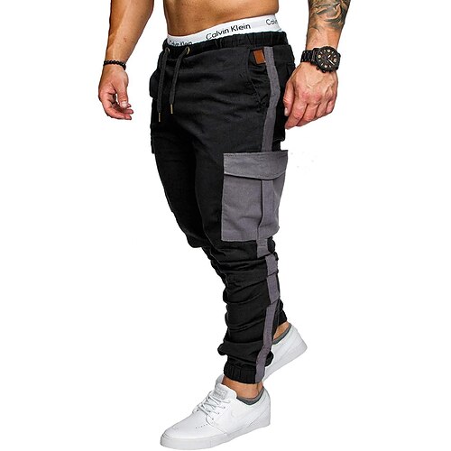 Men's Sweatpants Joggers Trousers Drawstring Side Pockets Elastic Waist Solid Color Full Length Casual black dark grey Black khaki
Men's Sweatpants Joggers Trousers Drawstring Side Pockets Elastic Waist Solid Color Full Length Casual black dark grey Black khaki