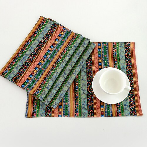 Dining Table Placemats Set of 4 Heat Resistant Non-Slip Dining Table Place Mats for Holiday Banque Kitchen Table Decor
Dining Table Placemats Set of 4 Heat Resistant Non-Slip Dining Table Place Mats for Holiday Banque Kitchen Table Decor