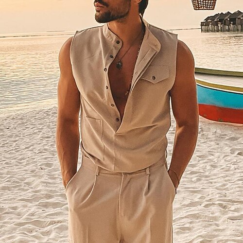 Men's Shirt Solid Color Stand Collar Street Casual Button-Down Short Sleeve Tops Casual Fashion Breathable Comfortable Brown
Men's Shirt Solid Color Stand Collar Street Casual Button-Down Short Sleeve Tops Casual Fashion Breathable Comfortable Brown