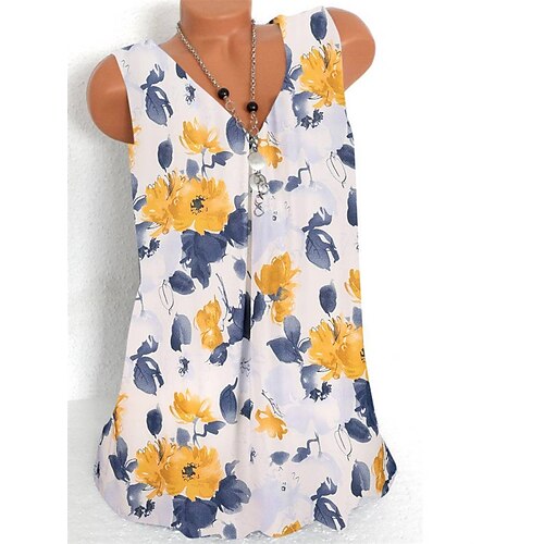 Women's Floral Tank Top Camis Floral Print V Neck Casual Streetwear Tops Pink Yellow / 3D Print
Women's Floral Tank Top Camis Floral Print V Neck Casual Streetwear Tops Pink Yellow / 3D Print