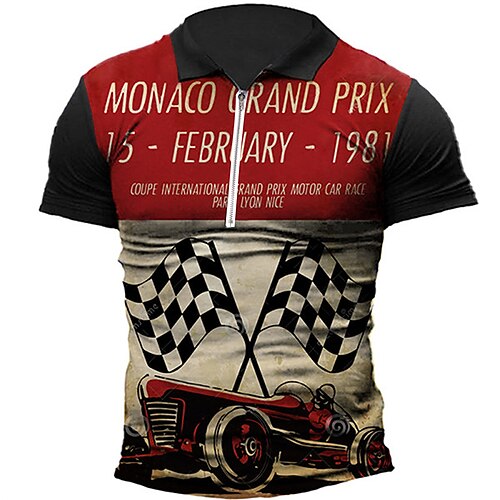 Men's Collar Polo Shirt Golf Shirt Letter Turndown Black / Red 3D Print Casual Daily Short Sleeve Zipper Clothing Apparel Sports Fashion Casual Comfortable
Men's Collar Polo Shirt Golf Shirt Letter Turndown Black / Red 3D Print Casual Daily Short Sleeve Zipper Clothing Apparel Sports Fashion Casual Comfortable