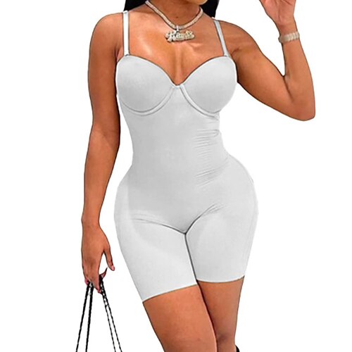 Women's Romper Backless High Waist Solid Color V Neck Active Sport Holiday Regular Fit Sleeveless Khaki Gray White S M L Spring
Women's Romper Backless High Waist Solid Color V Neck Active Sport Holiday Regular Fit Sleeveless Khaki Gray White S M L Spring