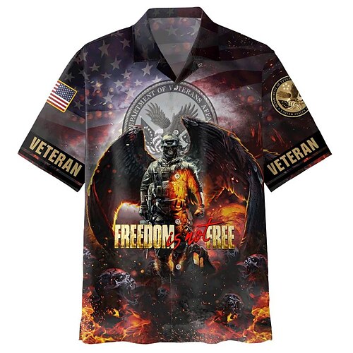Men's Shirt Eagle Turndown Street Casual 3D Button-Down Tops Casual Fashion Breathable Comfortable Black / Red
Men's Shirt Eagle Turndown Street Casual 3D Button-Down Tops Casual Fashion Breathable Comfortable Black / Red