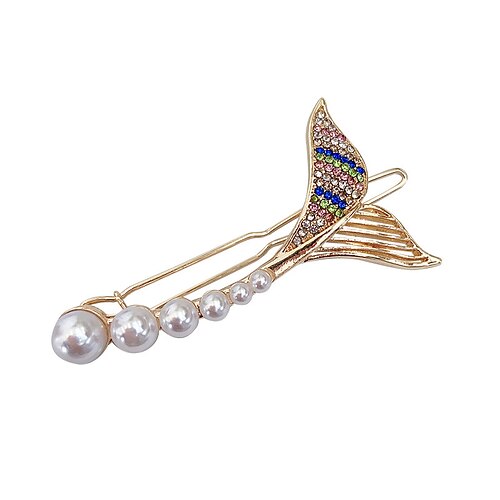 Pearl Mermaid Fishtail Hair Clip Side Clip Temperament Bangs Clip Hair Accessories Headdress One-word Clip Top Clip
Pearl Mermaid Fishtail Hair Clip Side Clip Temperament Bangs Clip Hair Accessories Headdress One-word Clip Top Clip