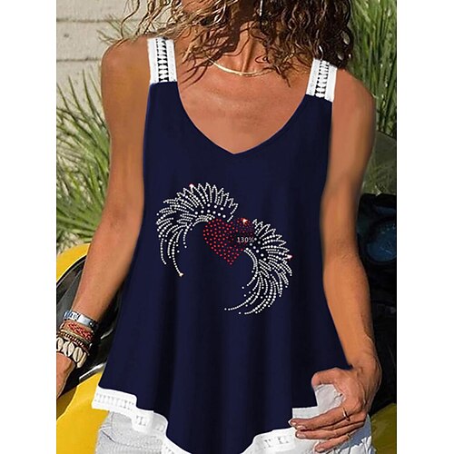 Women's Camisole Tank Top Graphic Heart Print V Neck Casual Tops Black Blue Wine
Women's Camisole Tank Top Graphic Heart Print V Neck Casual Tops Black Blue Wine