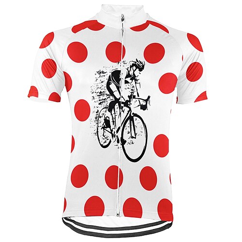 21Grams Men's Cycling Jersey Short Sleeve Bike Top with 3 Rear Pockets Mountain Bike MTB Road Bike Cycling Breathable Quick Dry Moisture Wicking Reflective Strips Red Graphic Polka Dot Polyester
21Grams Men's Cycling Jersey Short Sleeve Bike Top with 3 Rear Pockets Mountain Bike MTB Road Bike Cycling Breathable Quick Dry Moisture Wicking Reflective Strips Red Graphic Polka Dot Polyester