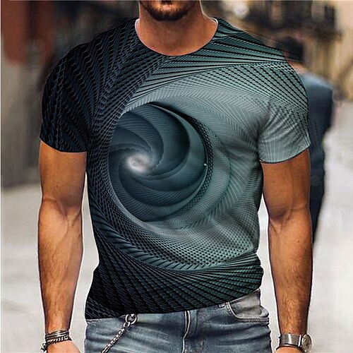 Men's Unisex T shirt 3D Print Graphic Prints Spiral Stripe Crew Neck Street Daily Print Short Sleeve Tops Casual Designer Big and Tall Sports Blue
Men's Unisex T shirt 3D Print Graphic Prints Spiral Stripe Crew Neck Street Daily Print Short Sleeve Tops Casual Designer Big and Tall Sports Blue