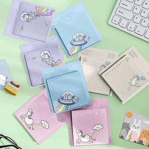 4 pcs Sticky Notes 7.67.6 inch Colorful Paper Lined Cute Self-adhesive Post It Notes for School Office Student
4 pcs Sticky Notes 7.67.6 inch Colorful Paper Lined Cute Self-adhesive Post It Notes for School Office Student