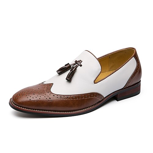Herre Tøfler & Slip-ons Bullock Sko Hyttesko Med Kvast Pæne Hyttesko Kvast sko Afslappet Daglig Kontor og karriere PU Sort Brun Farveblok Forår Efterår
Herre Tøfler & Slip-ons Bullock Sko Hyttesko Med Kvast Pæne Hyttesko Kvast sko Afslappet Daglig Kontor og karriere PU Sort Brun Farveblok Forår Efterår