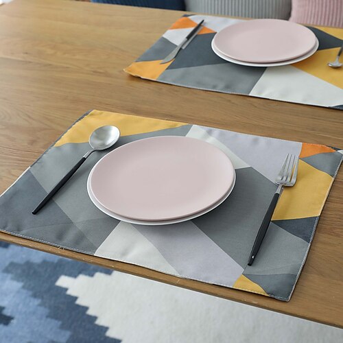 Dining Table Placemats Set of 4 Heat Resistant Non-Slip Dining Table Place Mats for Holiday Banque Kitchen Table Decor
Dining Table Placemats Set of 4 Heat Resistant Non-Slip Dining Table Place Mats for Holiday Banque Kitchen Table Decor