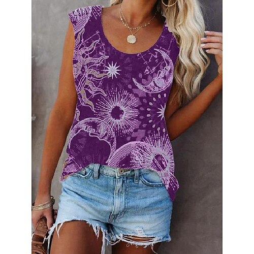 Women's Tank Top Star Casual Daily Tank Top Camis Round Neck Basic Essential Casual Black Blue Purple S / 3D Print
Women's Tank Top Star Casual Daily Tank Top Camis Round Neck Basic Essential Casual Black Blue Purple S / 3D Print