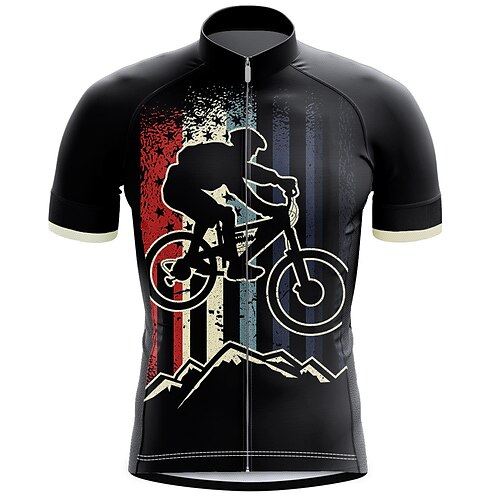 21Grams Men's Cycling Jersey Short Sleeve Bike Top with 3 Rear Pockets Mountain Bike MTB Road Bike Cycling Breathable Quick Dry Moisture Wicking Reflective Strips Black Graphic Stars Polyester Spandex
21Grams Men's Cycling Jersey Short Sleeve Bike Top with 3 Rear Pockets Mountain Bike MTB Road Bike Cycling Breathable Quick Dry Moisture Wicking Reflective Strips Black Graphic Stars Polyester Spandex