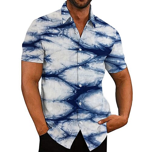 Men's Shirt Graphic Shirt Tie Dye Turndown Blue Print Outdoor Street Short Sleeve Button-Down Print Clothing Apparel Fashion Designer Casual Breathable / Summer / Spring / Summer
Men's Shirt Graphic Shirt Tie Dye Turndown Blue Print Outdoor Street Short Sleeve Button-Down Print Clothing Apparel Fashion Designer Casual Breathable / Summer / Spring / Summer