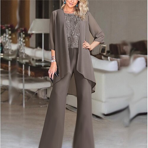 Dame Kjeledresser Blonde Helfarge Rund hals Elegant Bryllup Fest Rett Normal 3/4 ermer Brun S M L Vår
Dame Kjeledresser Blonde Helfarge Rund hals Elegant Bryllup Fest Rett Normal 3/4 ermer Brun S M L Vår