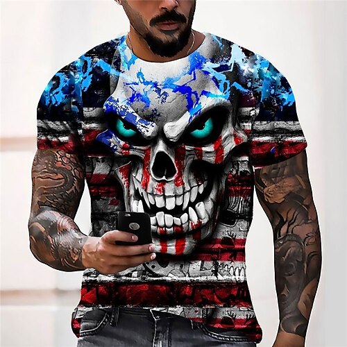 Men's Unisex T shirt 3D Print Graphic Prints Skull National Flag Crew Neck Street Daily Print Short Sleeve Tops Casual Designer Big and Tall Sports Red
Men's Unisex T shirt 3D Print Graphic Prints Skull National Flag Crew Neck Street Daily Print Short Sleeve Tops Casual Designer Big and Tall Sports Red