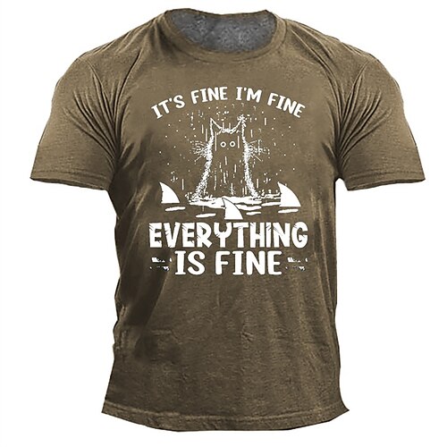 Men's T shirt Tee Graphic Letter Crew Neck Green Blue Khaki Gray Black 3D Print Outdoor Casual Short Sleeve Print Clothing Apparel Vintage Fashion Designer Big and Tall / Summer / Summer
Men's T shirt Tee Graphic Letter Crew Neck Green Blue Khaki Gray Black 3D Print Outdoor Casual Short Sleeve Print Clothing Apparel Vintage Fashion Designer Big and Tall / Summer / Summer