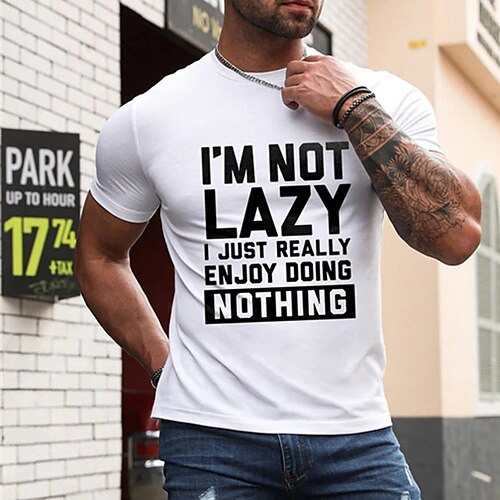 Men's T shirt Hot Stamping Graphic Letter Crew Neck Street Casual Short Sleeve Tops Basic Fashion Classic Comfortable White
Men's T shirt Hot Stamping Graphic Letter Crew Neck Street Casual Short Sleeve Tops Basic Fashion Classic Comfortable White