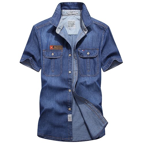 Men's Shirt Other Prints Solid Color Turndown Daily Work Tassel Short Sleeve Tops Simple Casual Dusty Blue Light Blue
Men's Shirt Other Prints Solid Color Turndown Daily Work Tassel Short Sleeve Tops Simple Casual Dusty Blue Light Blue