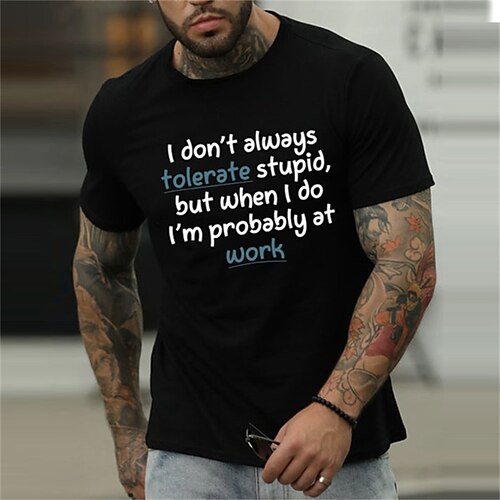 Men's T shirt Tee Hot Stamping Graphic Letter Crew Neck Street Casual Print Short Sleeve Tops Basic Fashion Classic Comfortable Black
Men's T shirt Tee Hot Stamping Graphic Letter Crew Neck Street Casual Print Short Sleeve Tops Basic Fashion Classic Comfortable Black