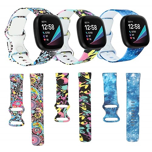 3 Pack Versa 3 Strap Replacement Fitbit Sense / Fitbit Versa 3 Smart Watch Strap Men and Women Color Elastic Silicone Waterproof Sports Wristband Accessories Small Large Wrist
3 Pack Versa 3 Strap Replacement Fitbit Sense / Fitbit Versa 3 Smart Watch Strap Men and Women Color Elastic Silicone Waterproof Sports Wristband Accessories Small Large Wrist