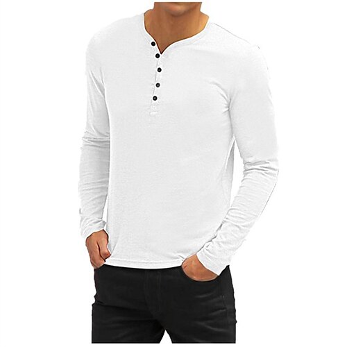 Men's Henley Shirt Solid Color Henley Wine Green Blue Khaki Light gray Casual Holiday Long Sleeve Button-Down Clothing Apparel Fashion Lightweight Comfortable / Summer / Summer
Men's Henley Shirt Solid Color Henley Wine Green Blue Khaki Light gray Casual Holiday Long Sleeve Button-Down Clothing Apparel Fashion Lightweight Comfortable / Summer / Summer