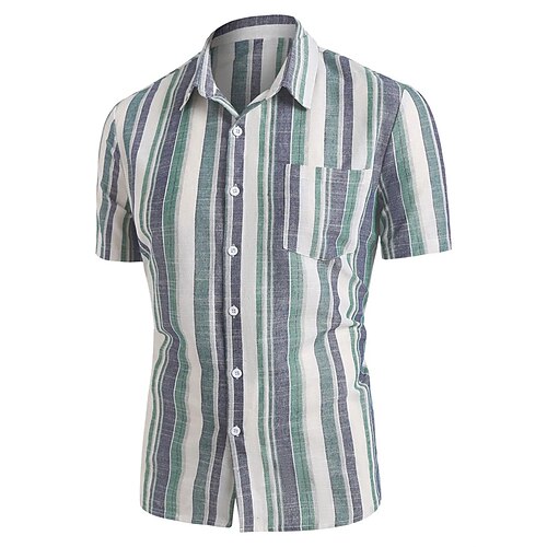 Men's Shirt Hot Stamping Striped Graphic Turndown Street Casual Button-Down Print Short Sleeve Tops Casual Fashion Breathable Comfortable Green
Men's Shirt Hot Stamping Striped Graphic Turndown Street Casual Button-Down Print Short Sleeve Tops Casual Fashion Breathable Comfortable Green