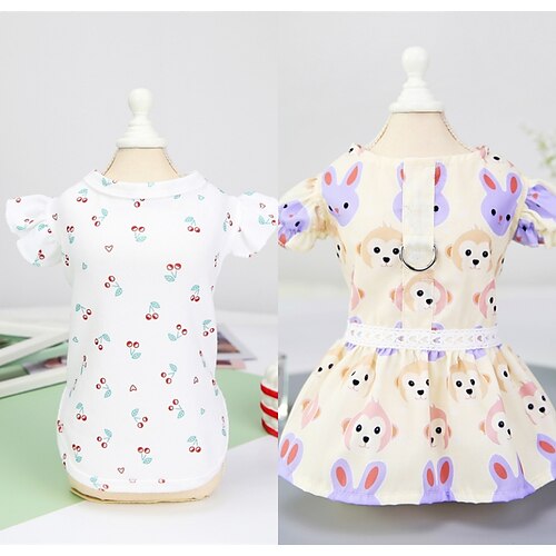 Dog Cat Shirt / T-Shirt Dress Flower / Floral Animal Adorable Sweet Dailywear Casual / Daily Dog Clothes Puppy Clothes Dog Outfits Soft Blue Rosy Pink Red Costume for Girl and Boy Dog Polyester Cotton
Dog Cat Shirt / T-Shirt Dress Flower / Floral Animal Adorable Sweet Dailywear Casual / Daily Dog Clothes Puppy Clothes Dog Outfits Soft Blue Rosy Pink Red Costume for Girl and Boy Dog Polyester Cotton