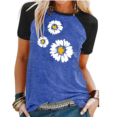 Women's Casual Daily Holiday T shirt Dress Floral Graphic Flower Short Sleeve Print Round Neck Basic Tops Green Blue Light gray S
Women's Casual Daily Holiday T shirt Dress Floral Graphic Flower Short Sleeve Print Round Neck Basic Tops Green Blue Light gray S