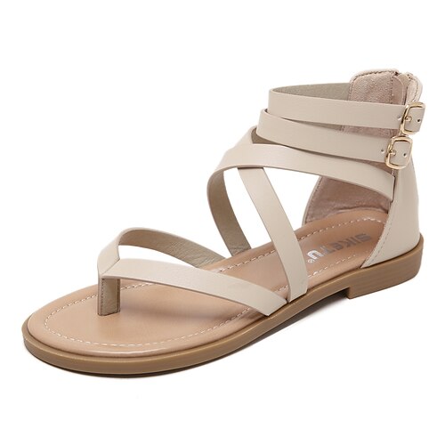 Women's Sandals Gladiator Sandals Roman Sandals Buckle Flat Heel Round Toe Open Toe Elegant Casual Daily Office Walking Shoes PU Leather Zipper Spring Summer Solid Colored Almond Black Brown
Women's Sandals Gladiator Sandals Roman Sandals Buckle Flat Heel Round Toe Open Toe Elegant Casual Daily Office Walking Shoes PU Leather Zipper Spring Summer Solid Colored Almond Black Brown