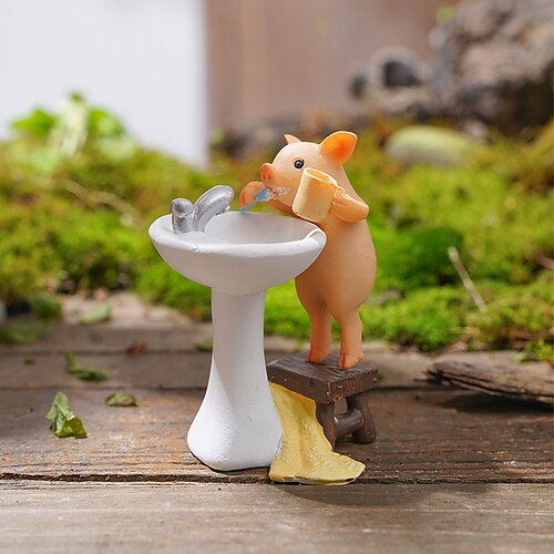Decorative Objects Piglet Brushing Teeth / Magnifying Glass Reading / Piggy Basket Resin Modern Contemporary for Home Decoration Gifts 1pc
Decorative Objects Piglet Brushing Teeth / Magnifying Glass Reading / Piggy Basket Resin Modern Contemporary for Home Decoration Gifts 1pc
