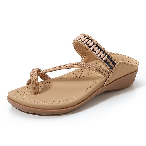 Women's Sandals Outdoor Slippers Rhinestone Flat Heel Round Toe Open Toe Elegant Casual Daily Office Walking Shoes PU Leather Loafer Spring Summer Solid Colored Almond Black Rosy Pink
Women's Sandals Outdoor Slippers Rhinestone Flat Heel Round Toe Open Toe Elegant Casual Daily Office Walking Shoes PU Leather Loafer Spring Summer Solid Colored Almond Black Rosy Pink