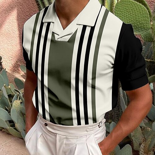 Men's Collar Polo Shirt Golf Shirt Striped Turndown Green 3D Print Casual Daily Short Sleeve Button-Down Print Clothing Apparel Fashion Designer Casual Breathable / Sports
Men's Collar Polo Shirt Golf Shirt Striped Turndown Green 3D Print Casual Daily Short Sleeve Button-Down Print Clothing Apparel Fashion Designer Casual Breathable / Sports