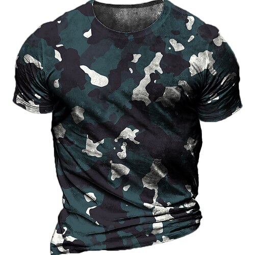 Men's Unisex T shirt Tee 3D Print Graphic Prints Camo / Camouflage Crew Neck Street Daily Print Short Sleeve Tops Casual Designer Big and Tall Sports Blue
Men's Unisex T shirt Tee 3D Print Graphic Prints Camo / Camouflage Crew Neck Street Daily Print Short Sleeve Tops Casual Designer Big and Tall Sports Blue