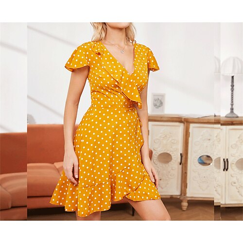 Women's A Line Dress Short Mini Dress Green Black Yellow Red Sleeveless Polka Dot Print Spring Summer V Neck Casual 2022 S M L XL
Women's A Line Dress Short Mini Dress Green Black Yellow Red Sleeveless Polka Dot Print Spring Summer V Neck Casual 2022 S M L XL