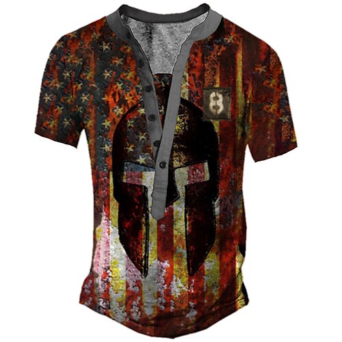 Men's Henley Shirt Tee T shirt Tee 3D Print Graphic National Flag Plus Size Henley Daily Sports Button-Down Print Short Sleeve Tops Basic Classic Designer Comfortable Red
Men's Henley Shirt Tee T shirt Tee 3D Print Graphic National Flag Plus Size Henley Daily Sports Button-Down Print Short Sleeve Tops Basic Classic Designer Comfortable Red