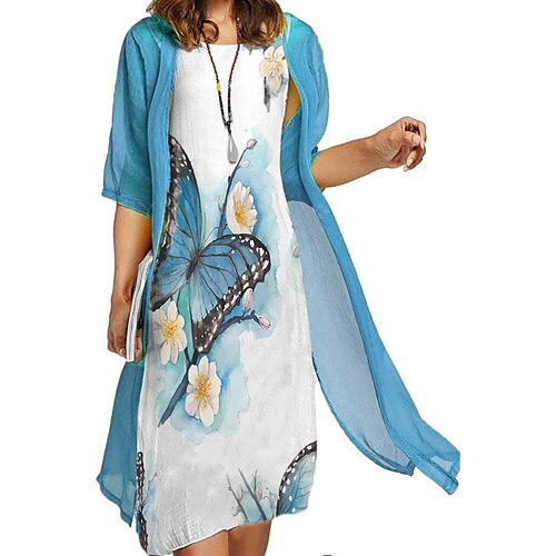 Women's Plus Size Casual Dress Animal Crew Neck Print Half Sleeve Fall Spring Casual Midi Dress Causal Daily Dress
Women's Plus Size Casual Dress Animal Crew Neck Print Half Sleeve Fall Spring Casual Midi Dress Causal Daily Dress